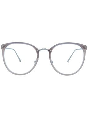 LINDA FARROW Calthorpe Oval Optical Glasses NWT Milky Grey White Gold Titanium